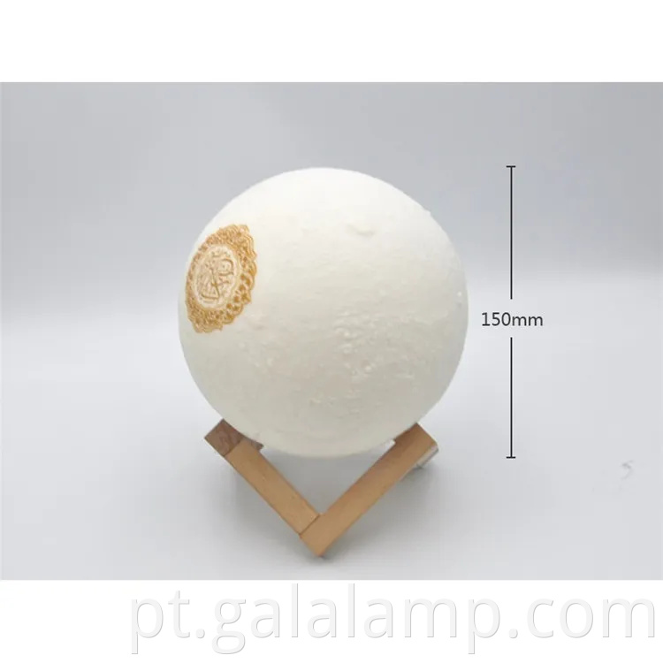 Fábrica profissional mais cores 3d Night Moon Light Alcorão Islã Muslim Allah Eid Ramadã Palestrante com carga USB